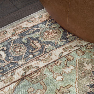 Maris Ornate Medallion Washable Area Rug